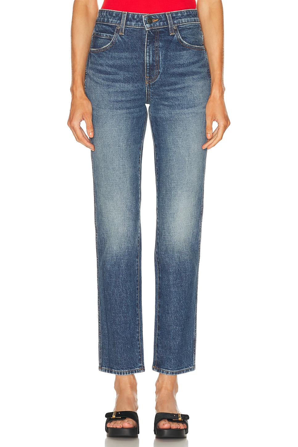 

Джинсы Viv Straight Leg Khaite, Harkins