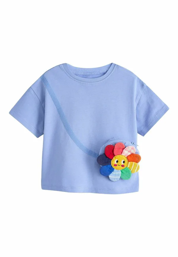 Футболка стандартного кроя с коротким рукавом и принтом в виде сумки Next, Blue Rainbow Flower