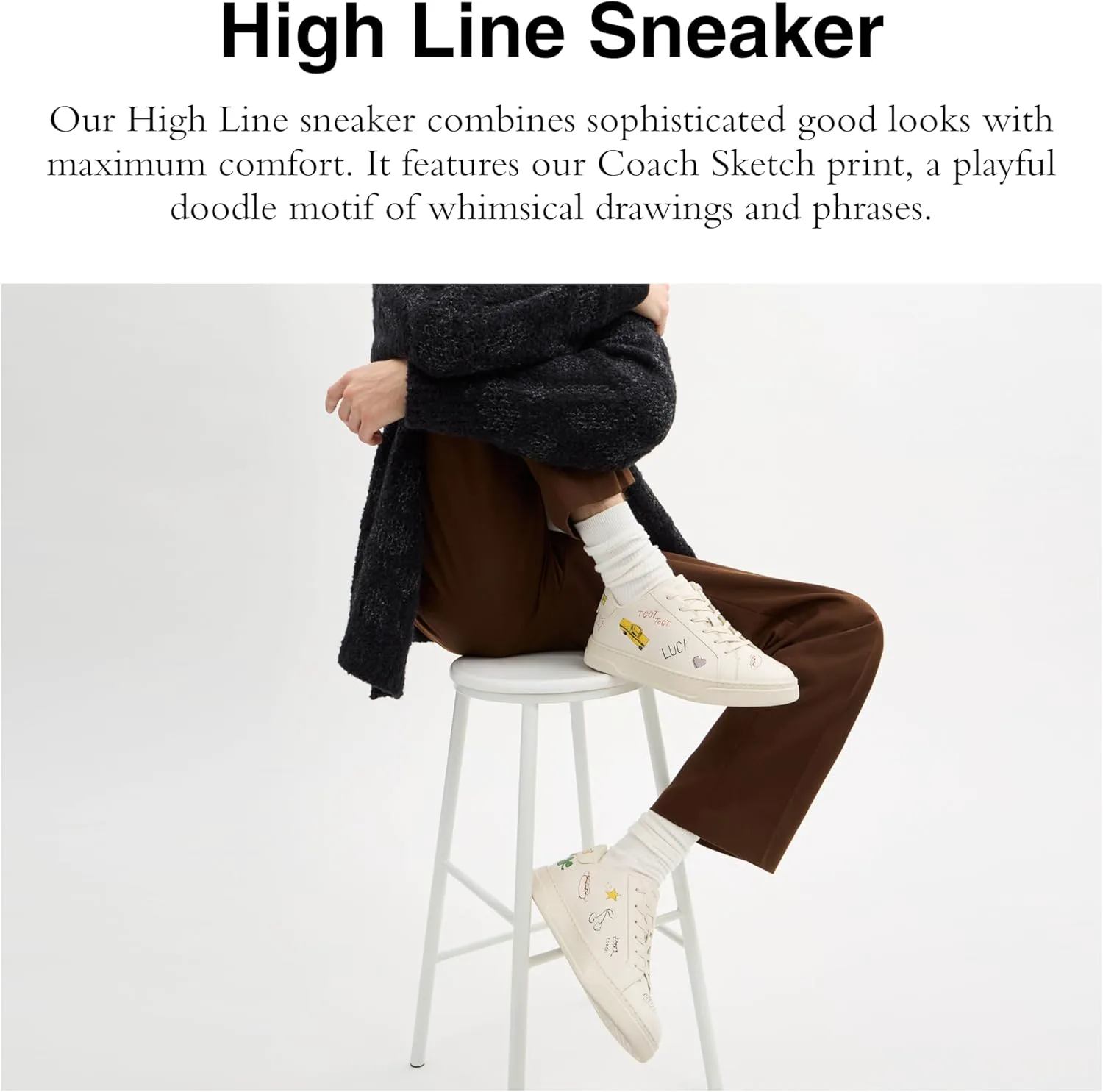 Мужские кроссовки Coach High Line Low Top, черный — фото 3