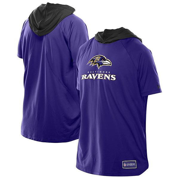 

Мужская фиолетовая футболка Baltimore Ravens с капюшоном и рукавом реглан New Era