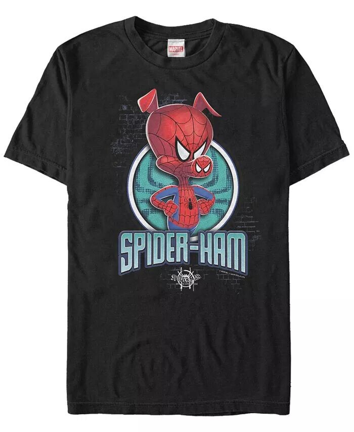 

Футболка с коротким рукавом Marvel Men's Spider-Man Into The Spiderverse I Am Spider-Ham Fifth Sun, черный