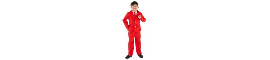 Детский праздничный костюм: пиджак, брюки и галстук Dress Up America, красный — фото 3
