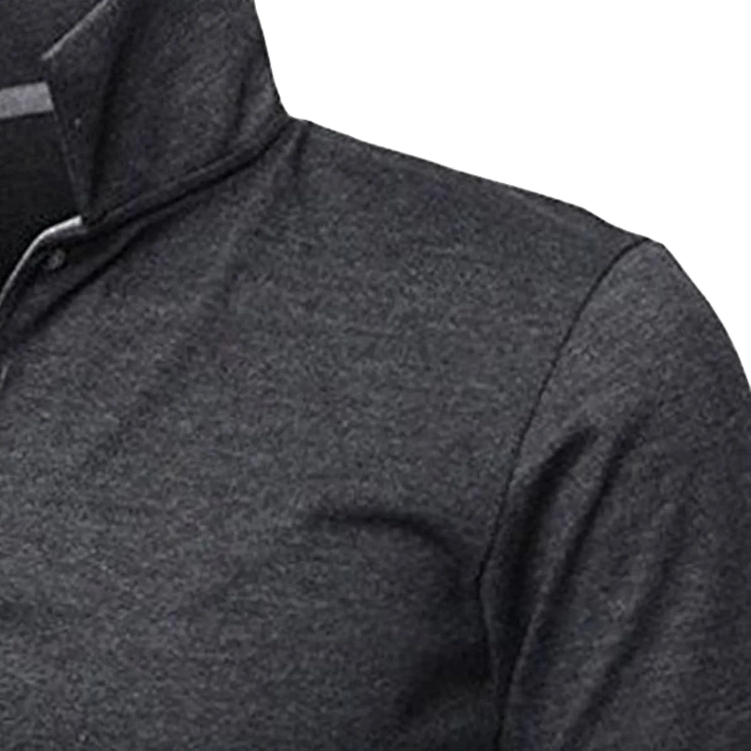 Мужская вязаная толстовка на четверть молнии casual slim fit в полоску — фото 3