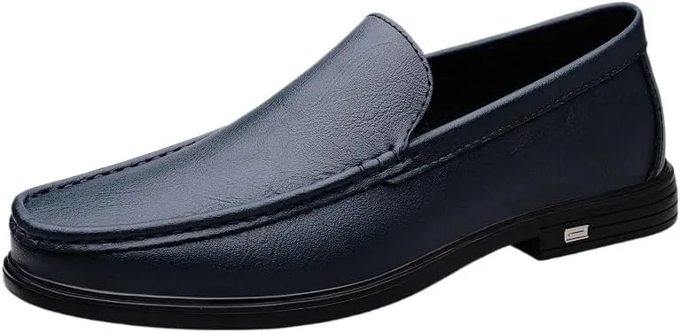 Лоферы кожаные Men's Vegan Leather Slip-On Loafers, синий UOPYNE