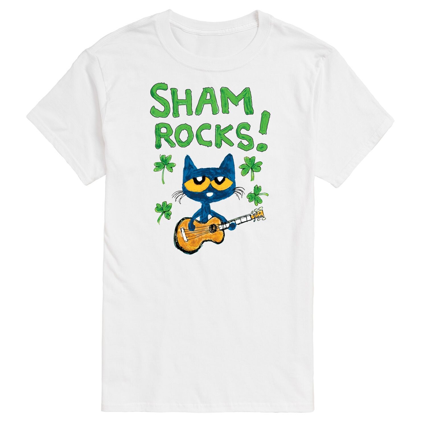 

Мужская футболка Pete Cat Sham Rocks Licensed Character