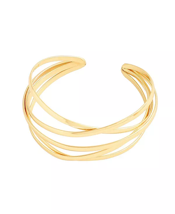 

Женский браслет-манжета внахлест Sohi, gold