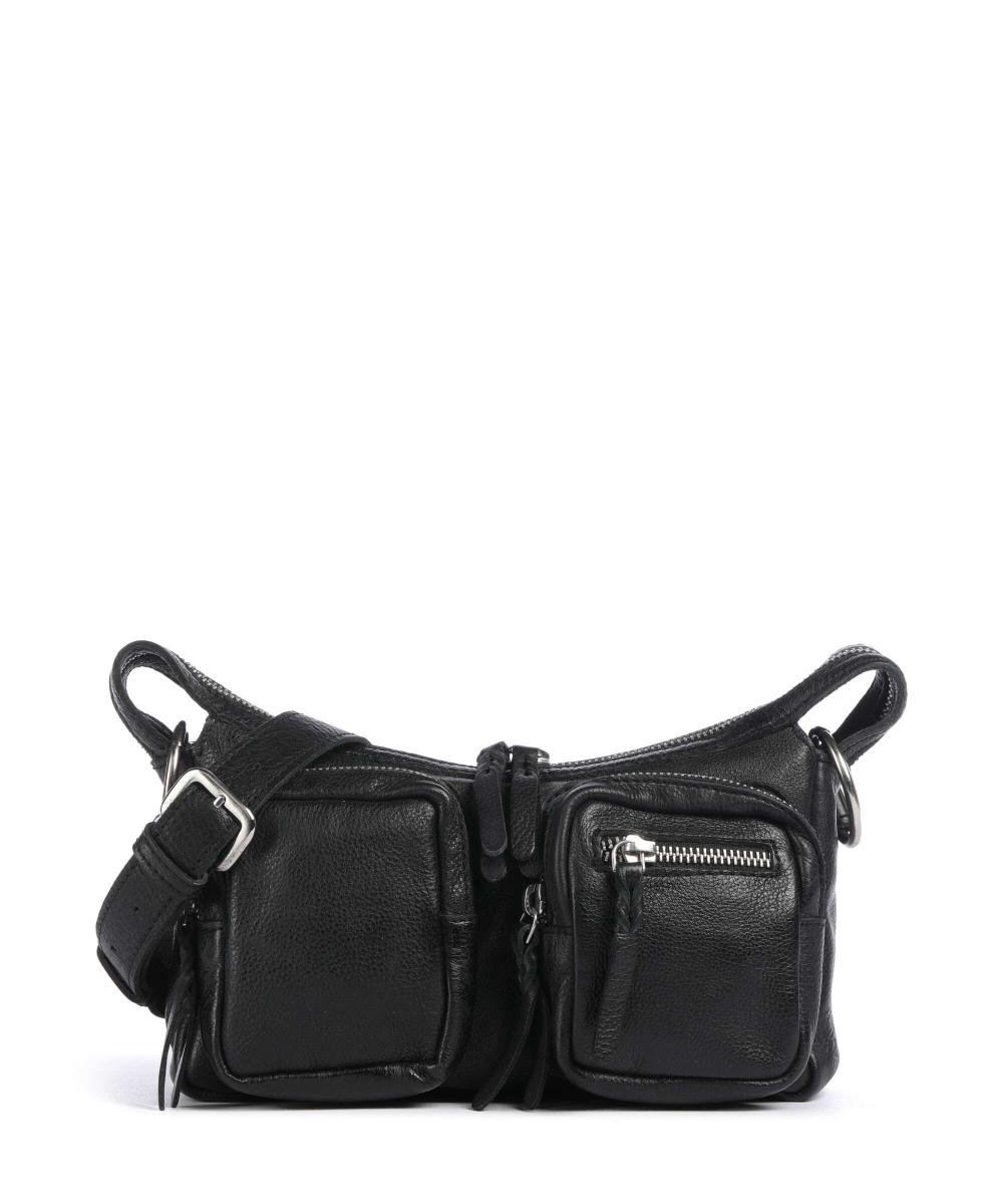 

Salvatorianplatz 4 сумка через плечо из зернистой коровьей кожи Taschendieb Wien, черный