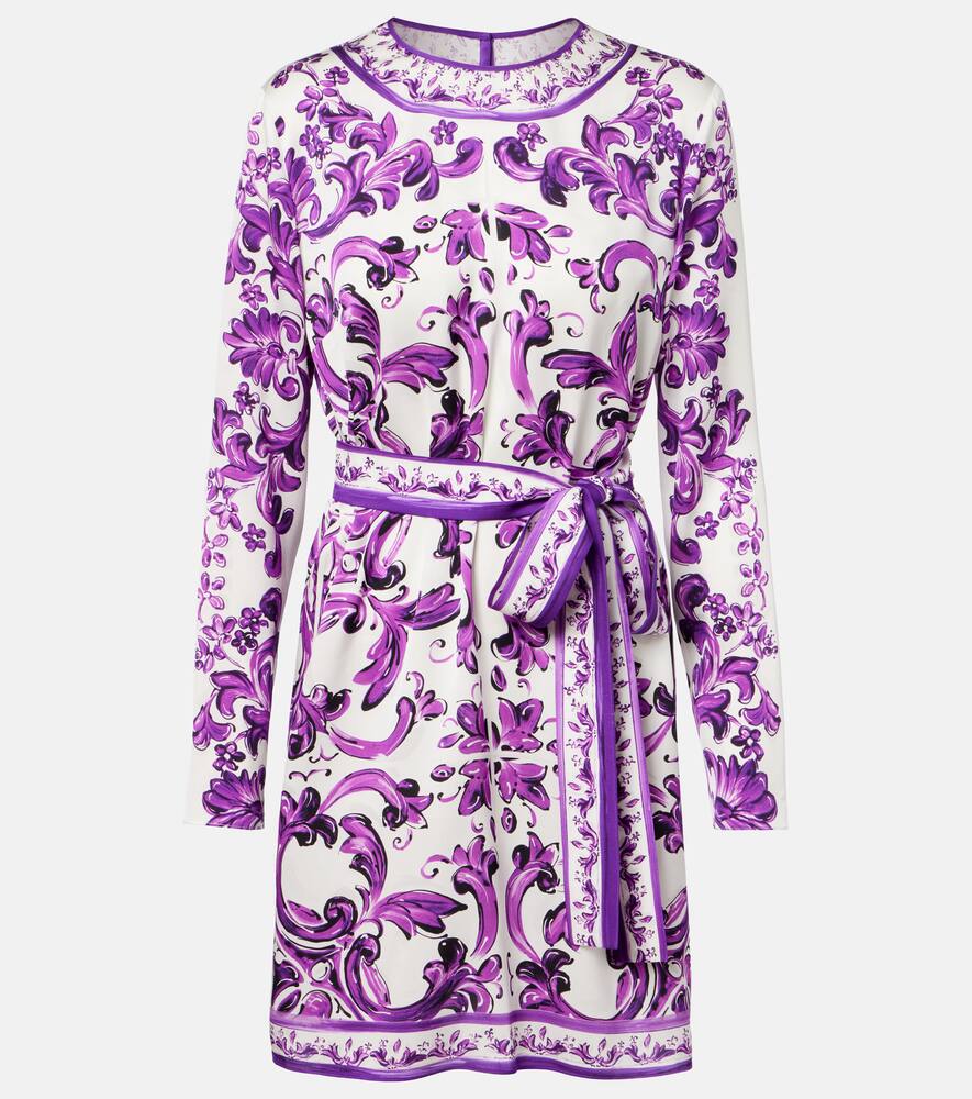 

Мини-платье из шелковой смеси Majolica Dolce&Gabbana, Maiolica 4L Viola