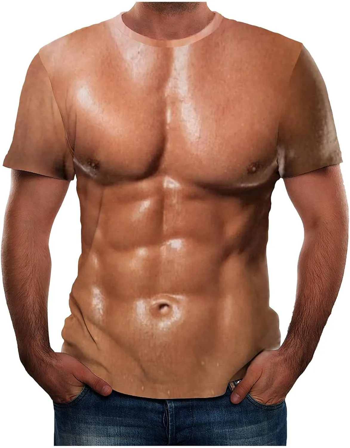 

Футболка Funny 3D Muscle Printed с коротким рукавом Zeiyignr