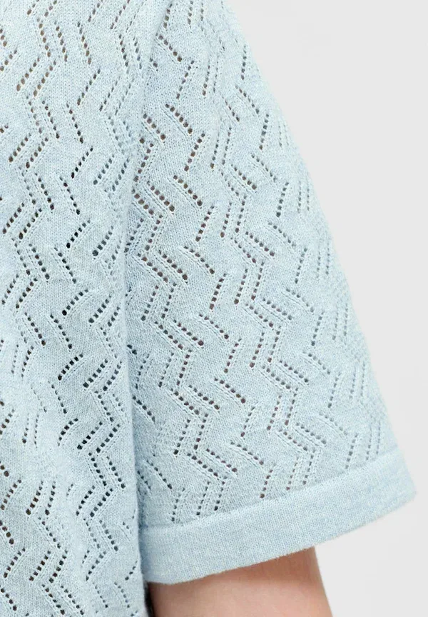 Детское трикотажное поло Jack & Jones Junior, кашемирово-синий — фото 4