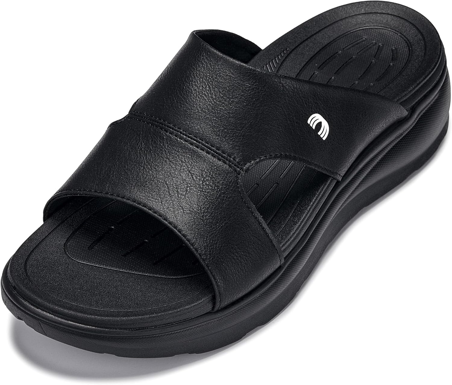 

Мужские невидимые обувные платформы CALTO - белые/матовые белые ультралегкие сандалии на платформе с легким надеванием - увеличение роста на 5 см - X1653 - размер 8 D(M) US