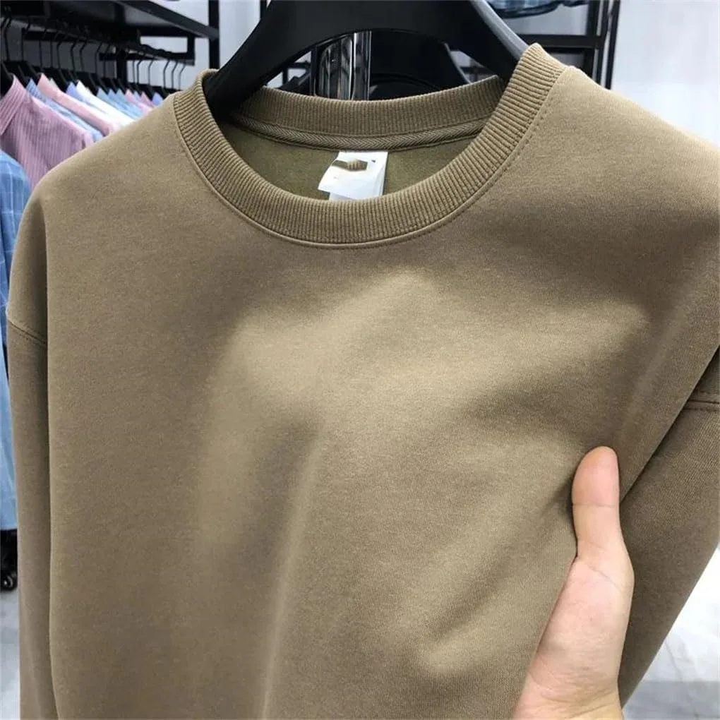 Повседневный свитшот для мужчин, черный, белый, O-Neck — фото 3