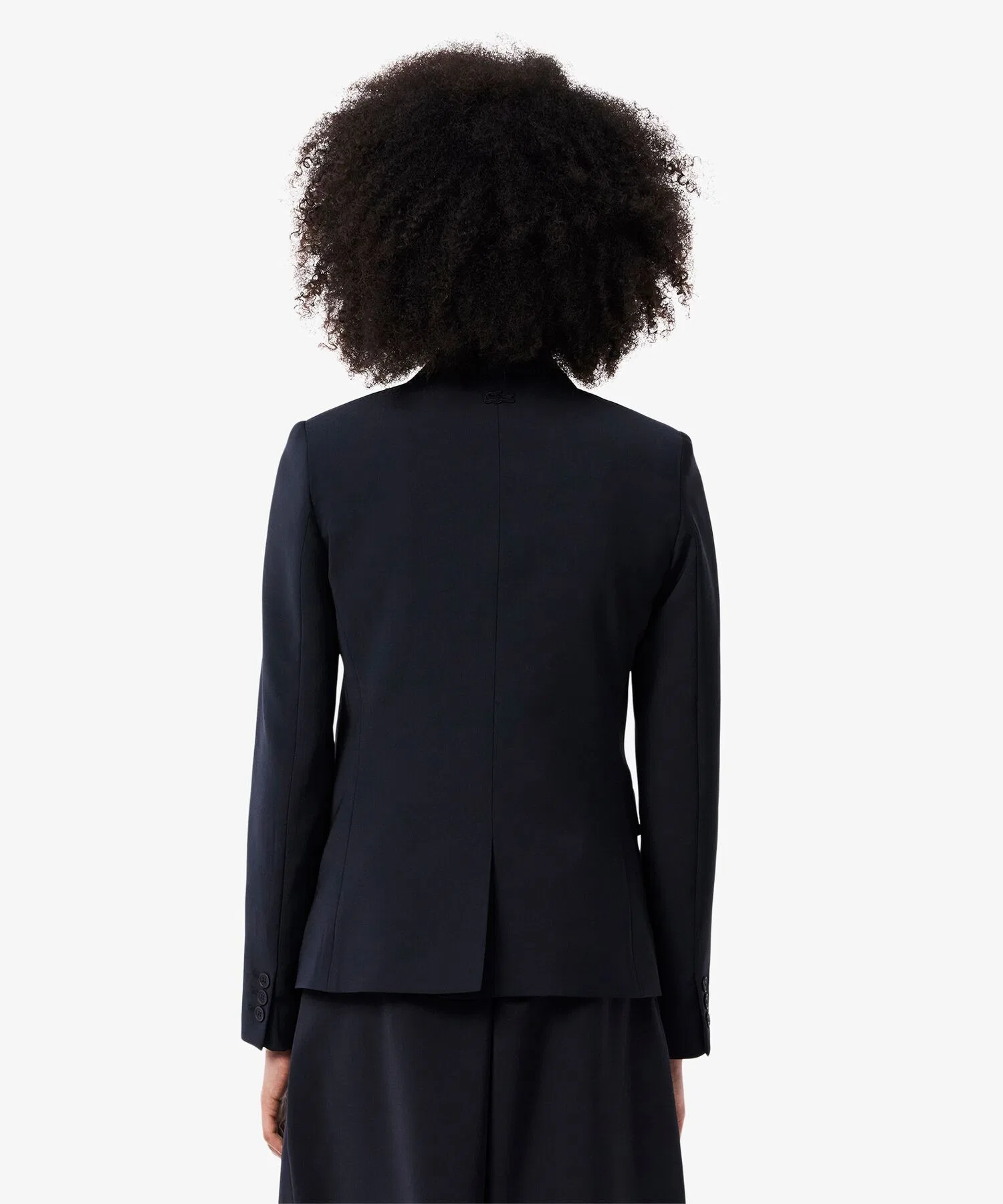 Блейзер Lacoste Slim Fit Wool Blend, приталенный крой, темно-синий — фото 4