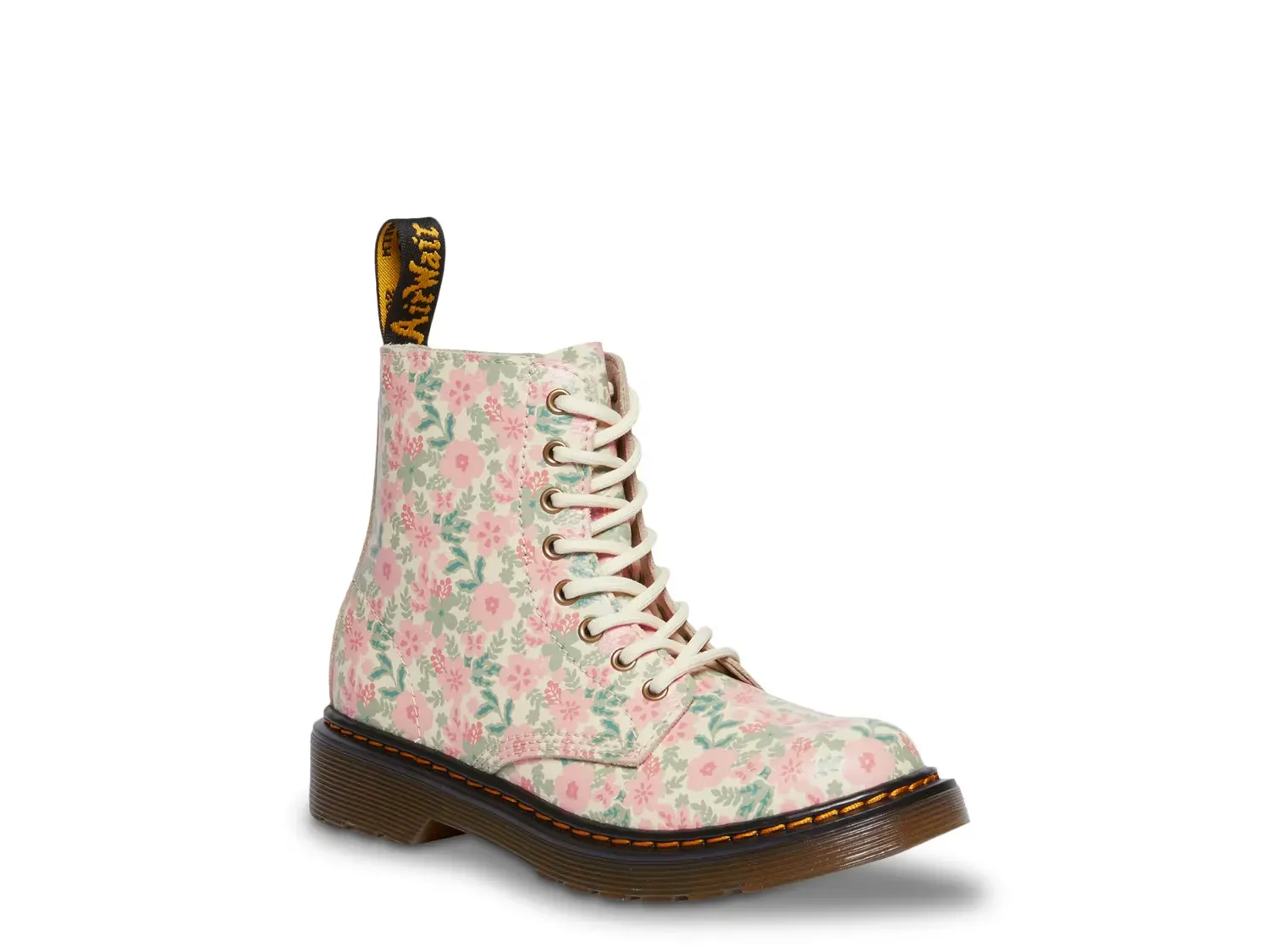 

Ботинки 1460 - детские Dr. Martens, Pink/Green Floral Print