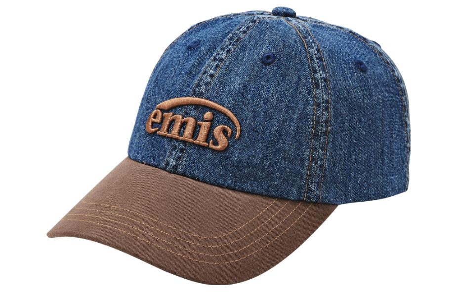 

Emis Хлопковая джинсовая бейсболка унисекс синяя/коричневая, Blue/Brown