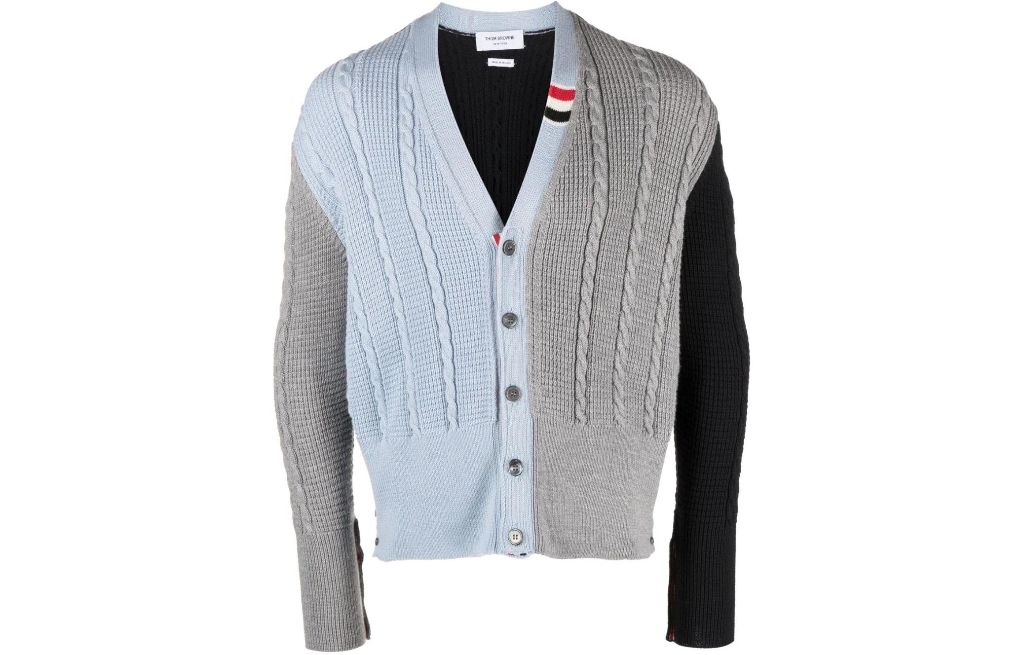 

Однобортный кардиган на пуговицах THOM BROWNE, мультиколор