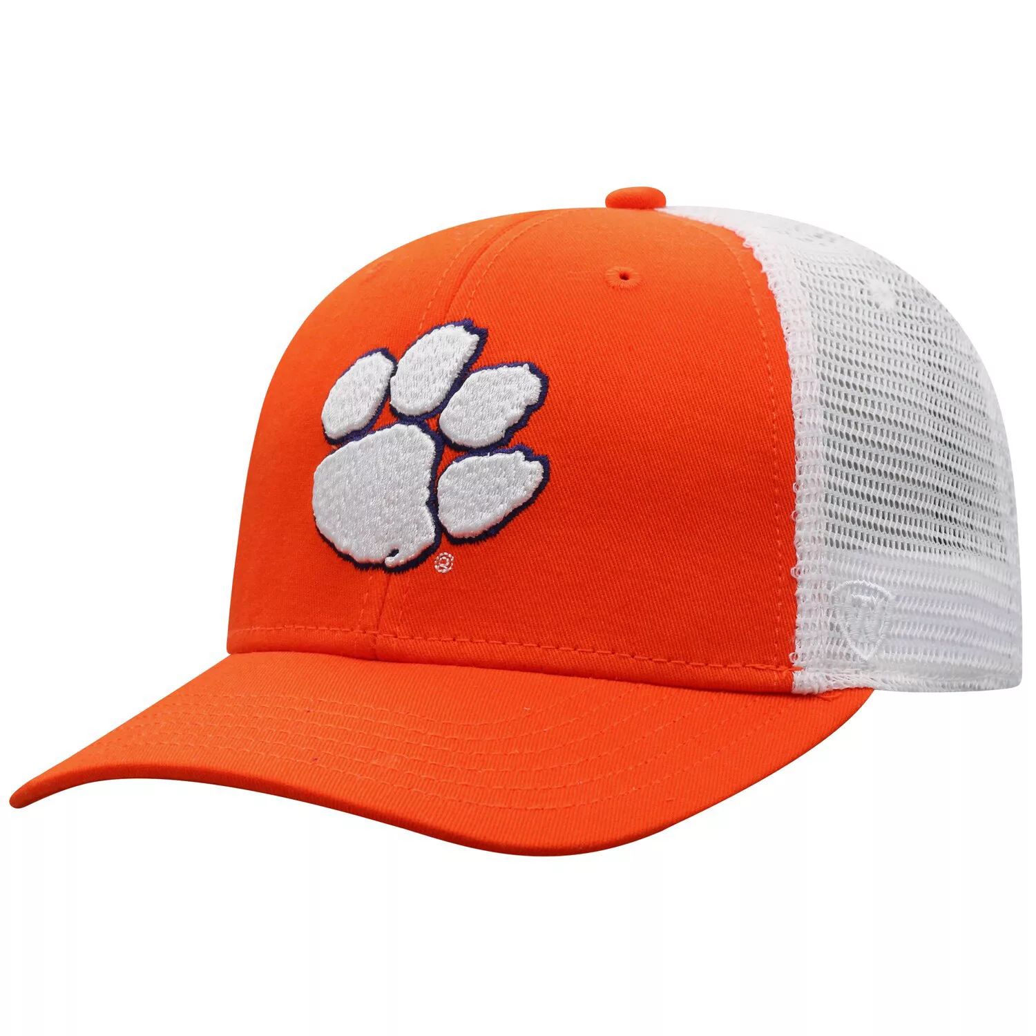 

Мужская кепка Top of the World оранжево-белая Clemson Tigers Trucker Snapback