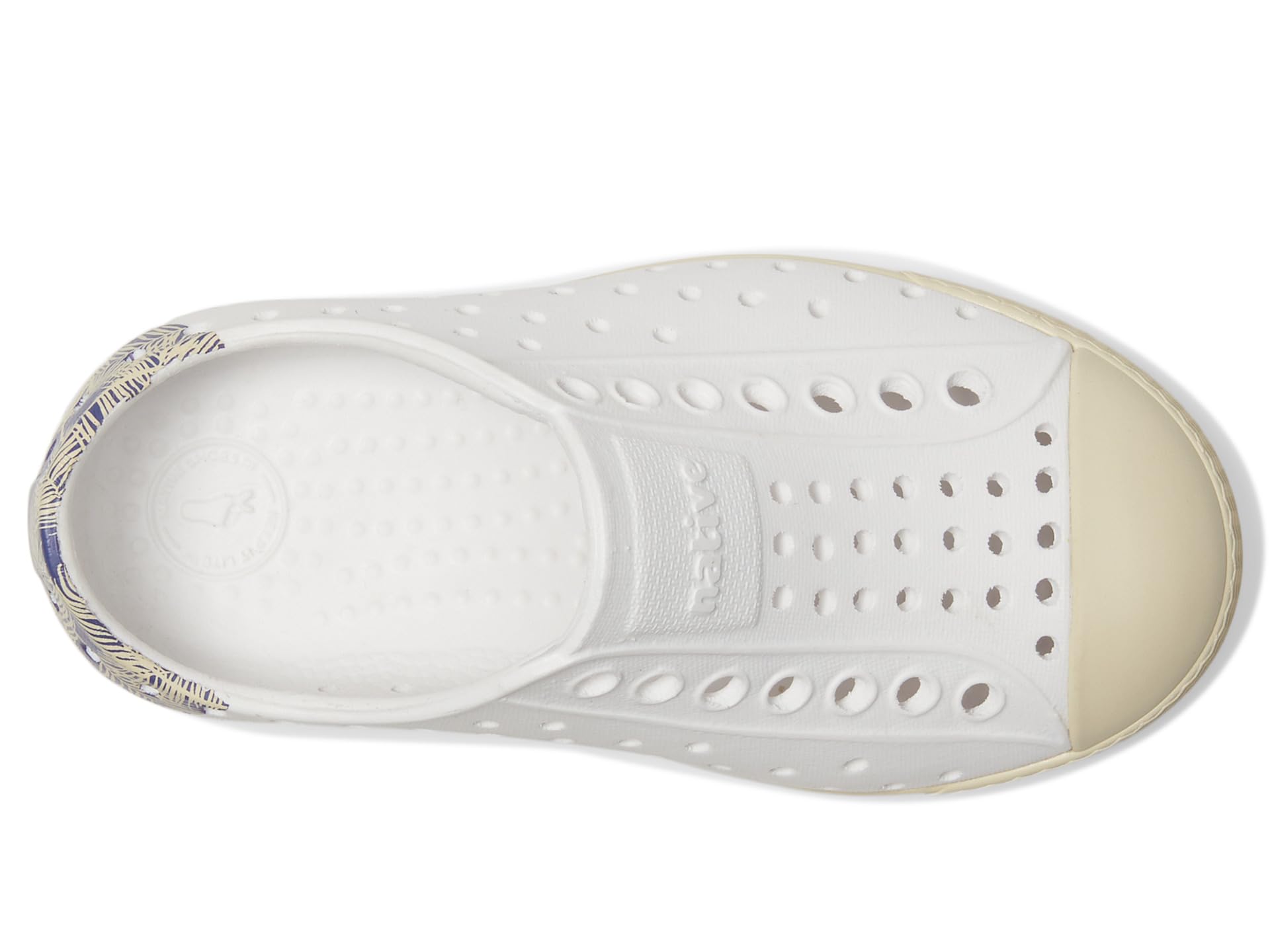 Кроссовки Native Shoes Kids Jefferson Block, цвет Shell White/Bone White/Ink Palm Block — фото 2