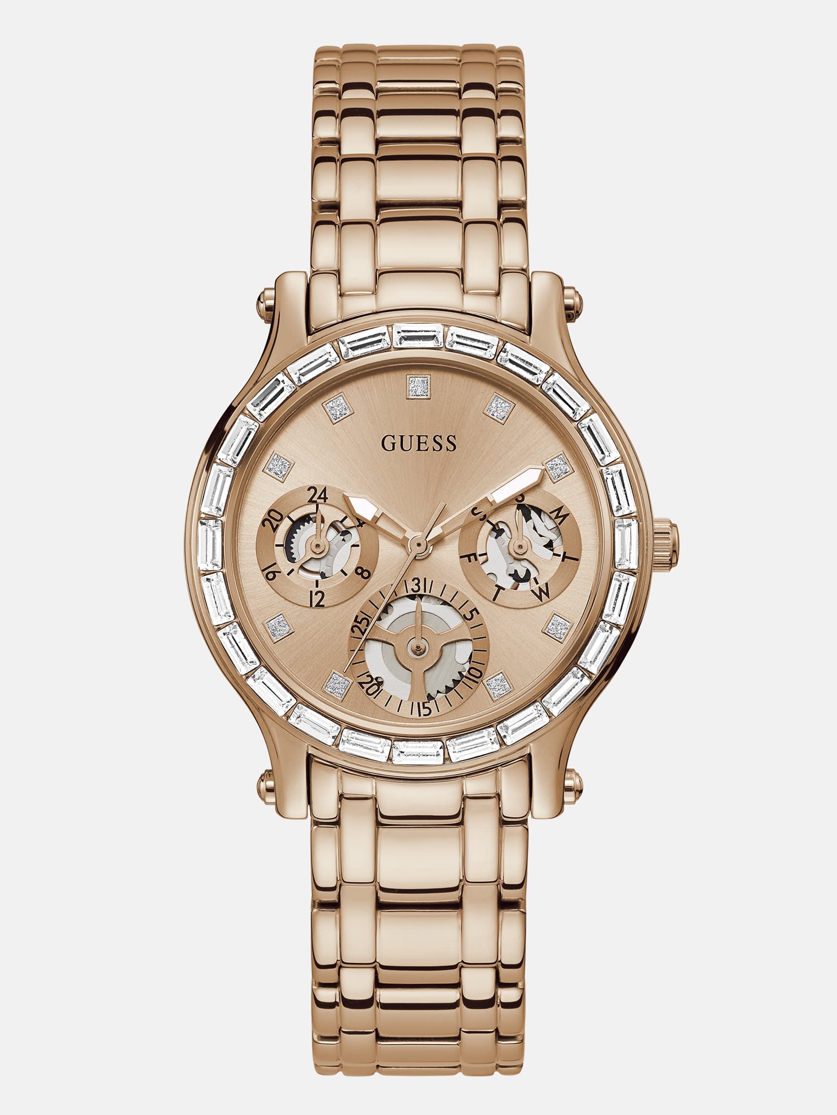 

Аналоговые часы цвета розового золота Guess Factory