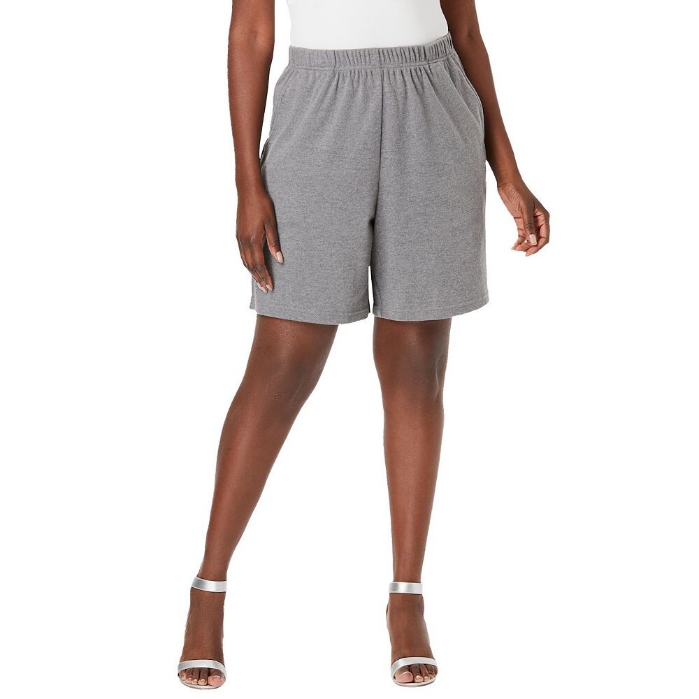 

Женские шорты мягкого трикотажа больших размеров Roaman's, цвет Medium Heather Grey