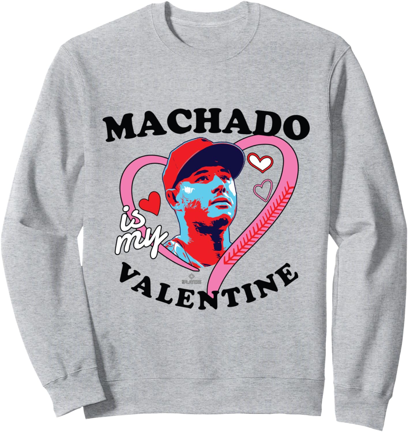 

Мэнни Мачадо - мой Валентин. толстовка с символикой бейсбольной ассоциации Сан-Диего (MLBPA) Ryno Sports, серый