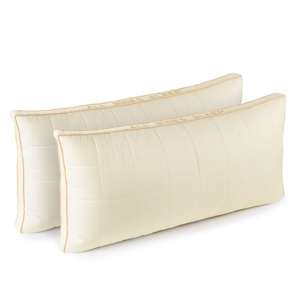 

VITAPUR All SidesSleep Pillow 40x80 см, комплект из 2 шт., регулируемая подушка для всех положений сна, небеленый хлопок для естественного контакта с кожей