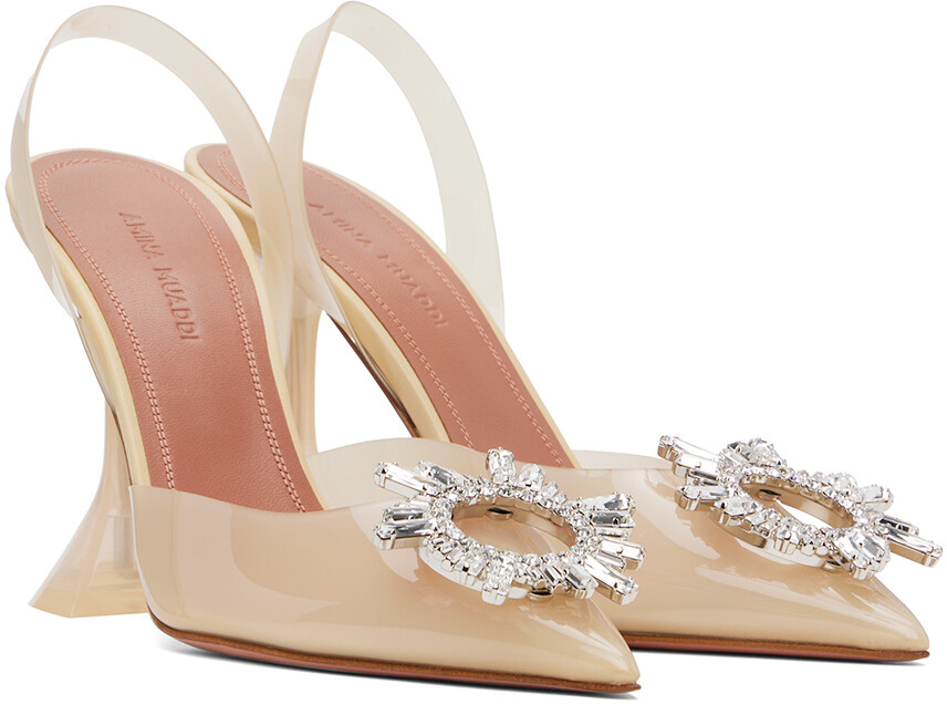 Туфли-лодочки Off-White Begum Glass Sling 70 Heels Amina Muaddi — фото 4