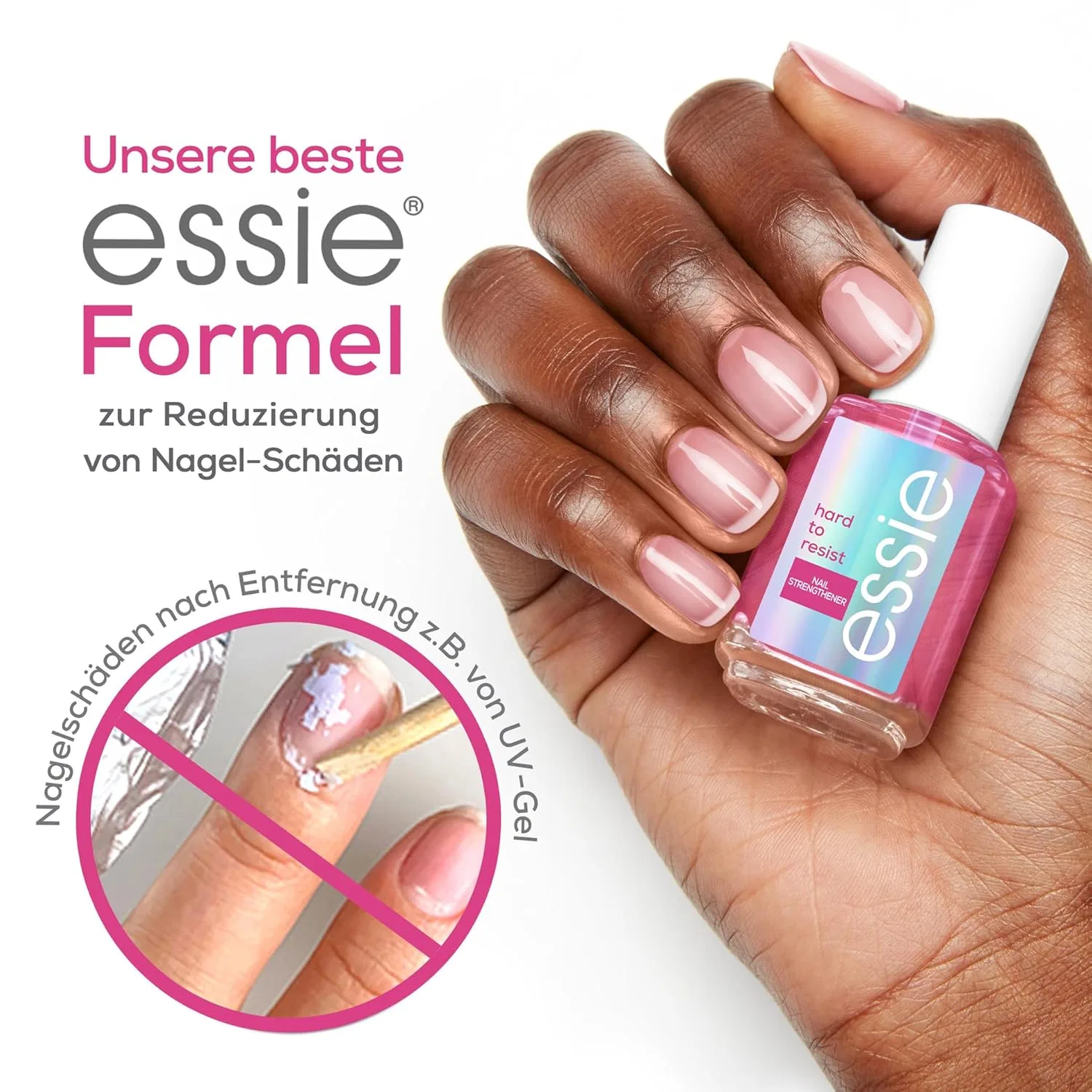 Укрепитель для ногтей «Hard to Resist Pink Ink» от essie Essie, Pink / San Diego — фото 3
