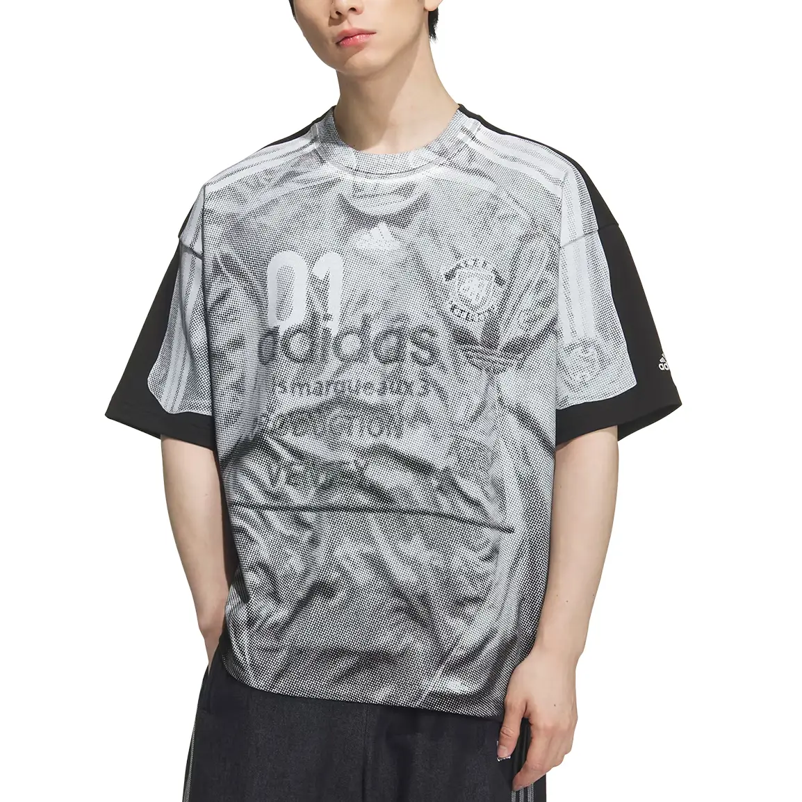 FW25 SNBN GFX 3 футболка Unisex Adidas Originals, серый/черный/белый — фото 2