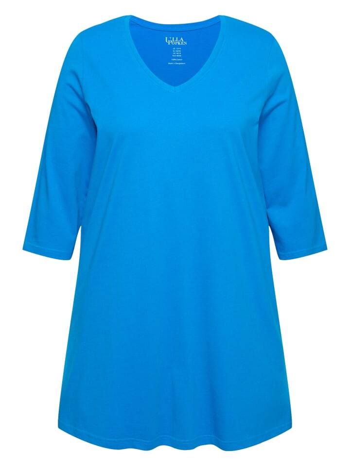 

Футболка Ulla Popken Longshirt, цвет azurblau
