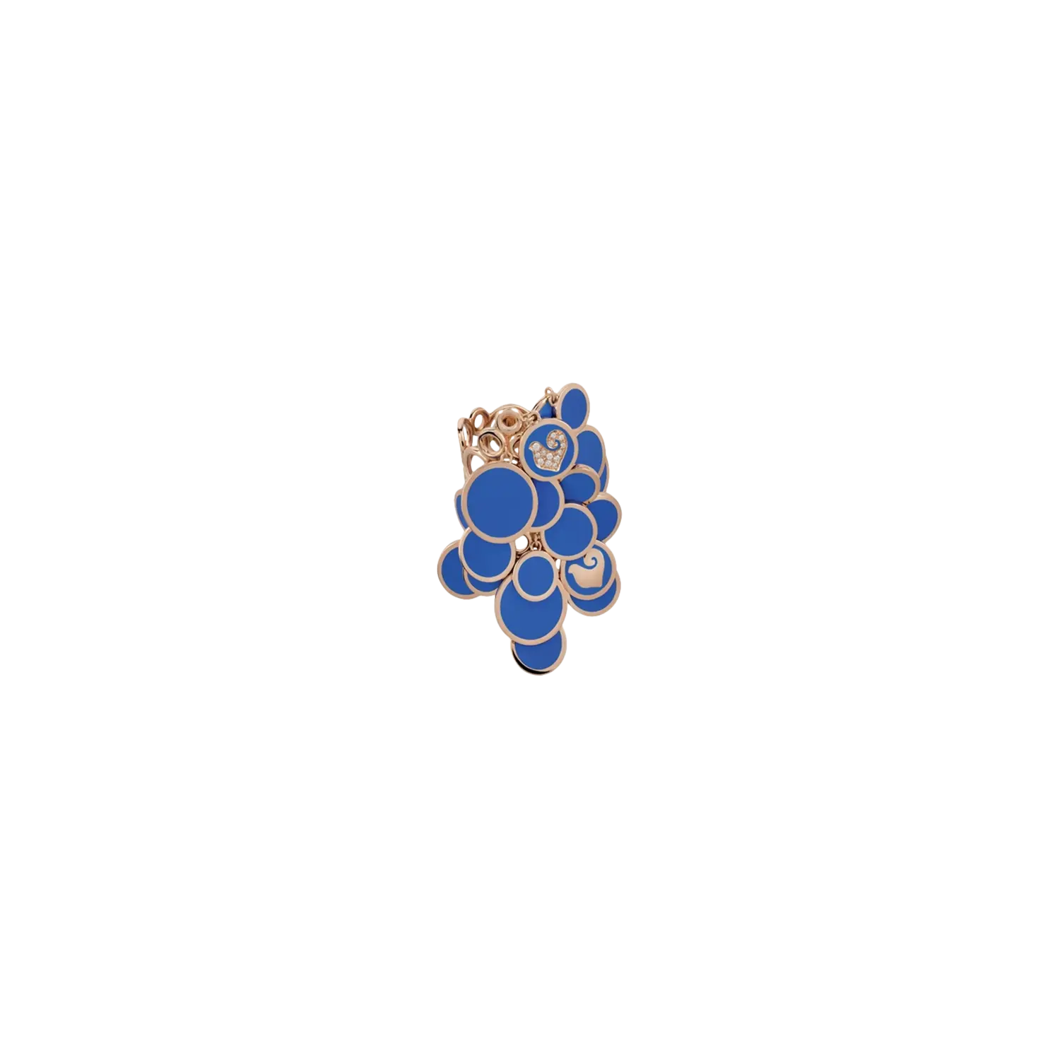 

Кольцо Chantecler Paillettes из розового золота с бриллиантами и синей эмалью