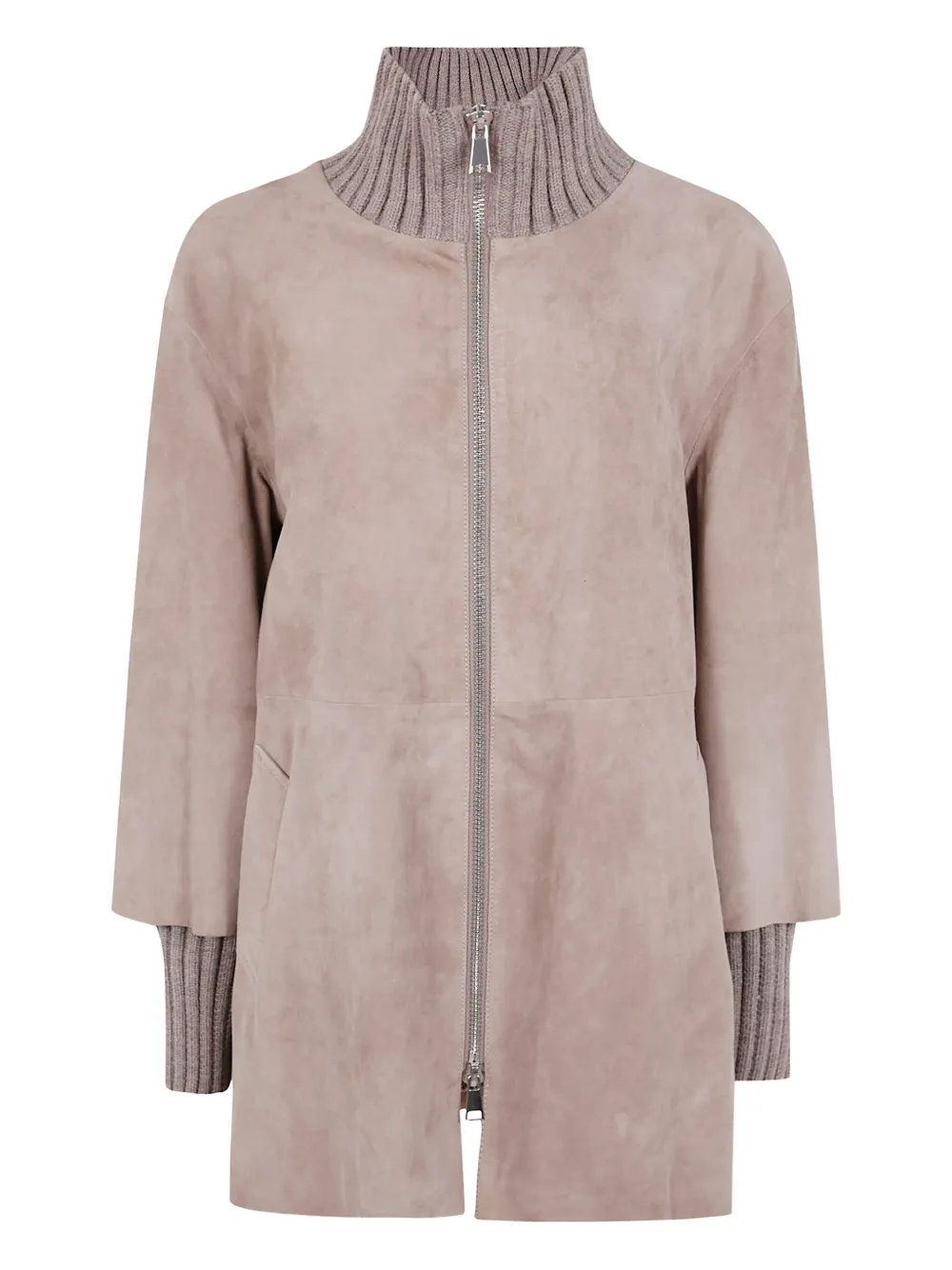 

Кожаная куртка с ребристым воротником The Jackie Leathers, нейтральный