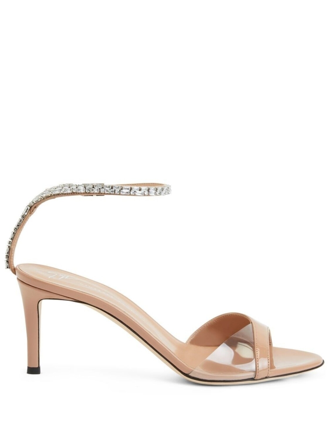 

Giuseppe Zanotti босоножки Leeah с кристаллами, нейтральный цвет