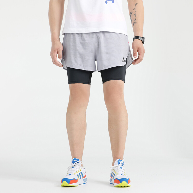 Повседневные шорты мужские серые/черные Adidas, черный — фото 3