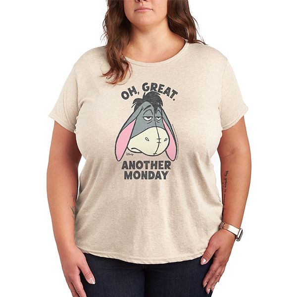 

Футболка с принтом Plus size Winnie the Pooh Eeyore Oh Great Disney, Beige