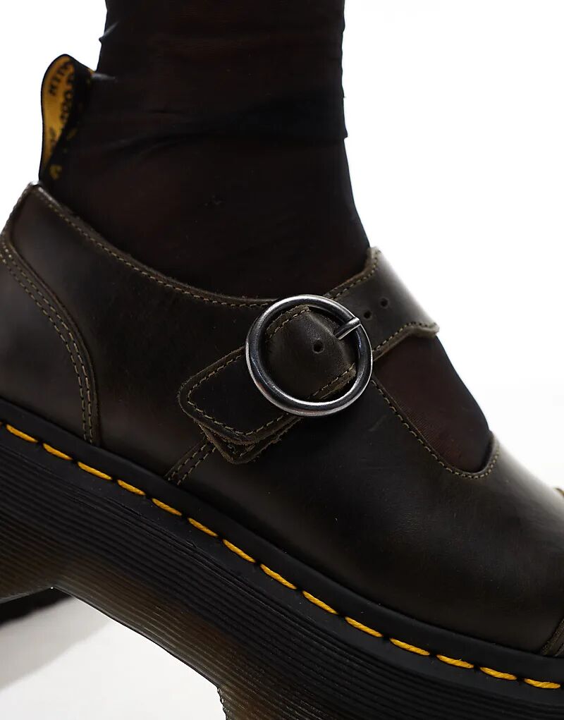 Туфли Мэри Джейн Аддина из коричневой кожи Dr Martens — фото 2
