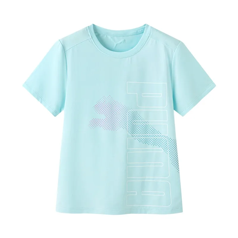 Футболка для детей с круглым вырезом PUMA, Pink Green — фото 3
