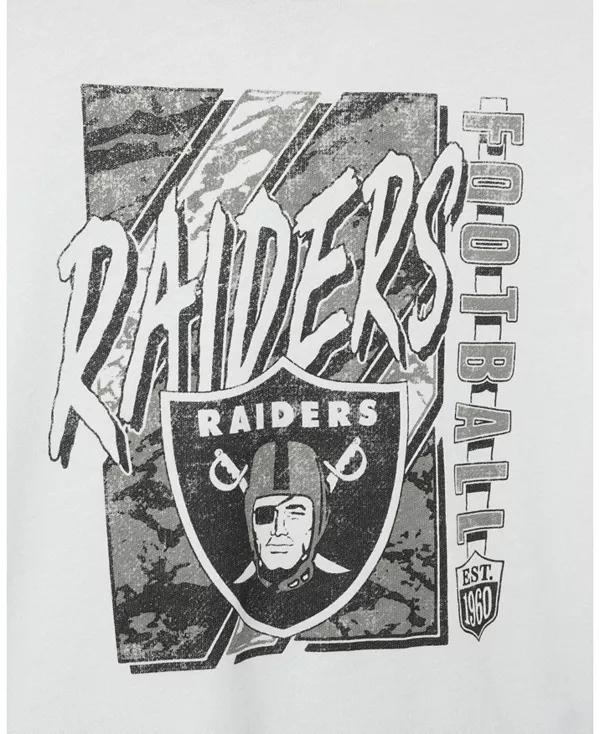 Футболка унисекс с иконкой команды NFL Las Vegas Raiders - для малышей и взрослых. Junk Food Clothing, белый — фото 3