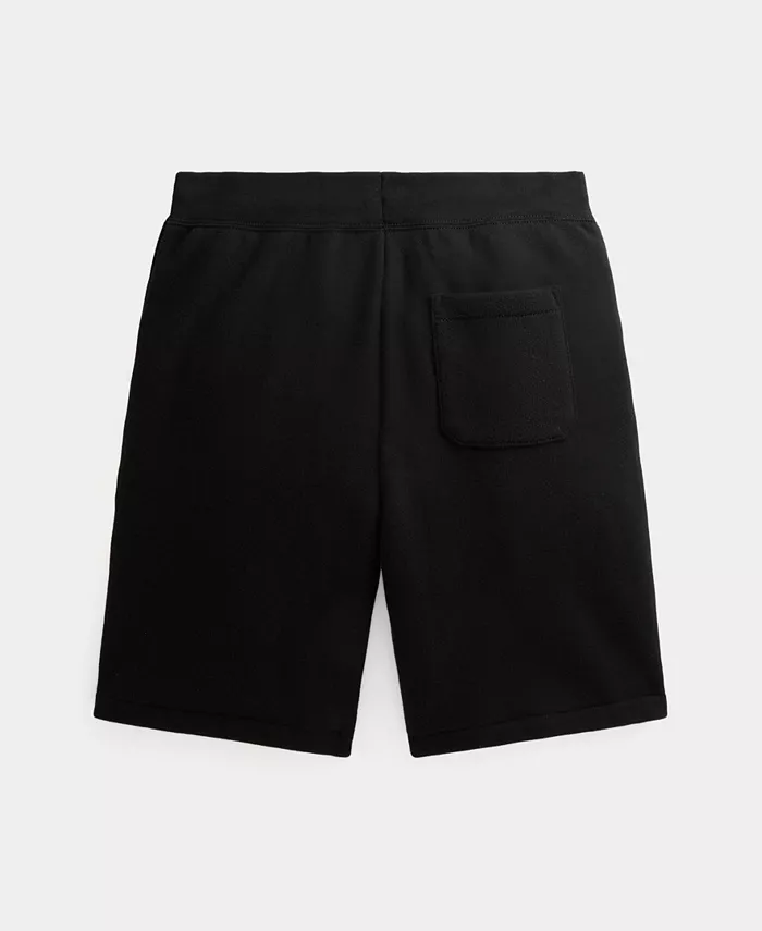 Большие мальчики Хлопковые флисовые шорты на резинке Polo Ralph Lauren, черный — фото 2