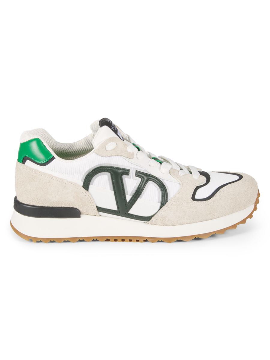 

Кожаные низкие кеды с логотипом Valentino Garavani, цвет White Multicolor