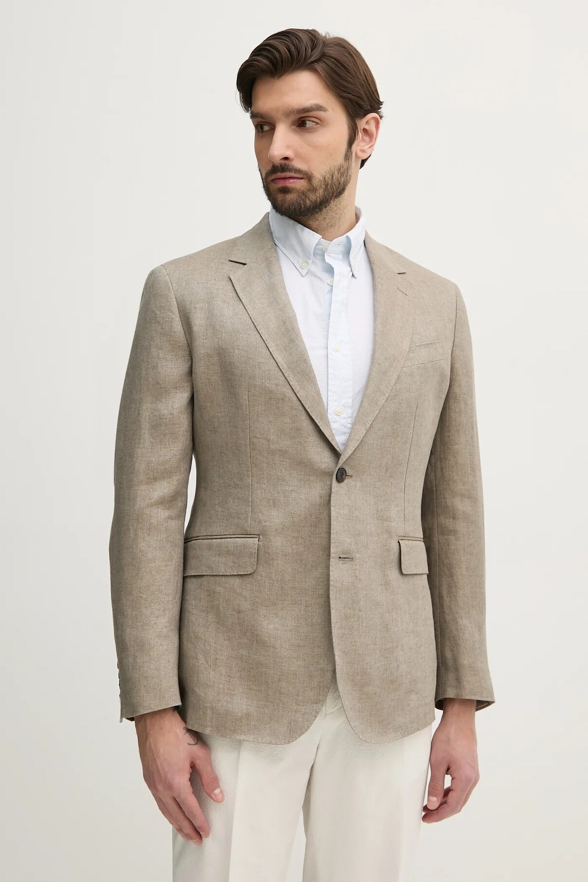 

Льняная куртка Hackett London, бежевый