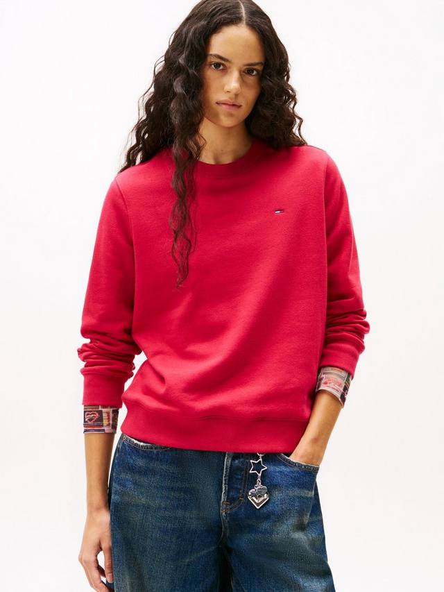 

Толстовка Tommy Jeans с вышитым флагом Tommy Hilfiger, Ruby Rhubarb