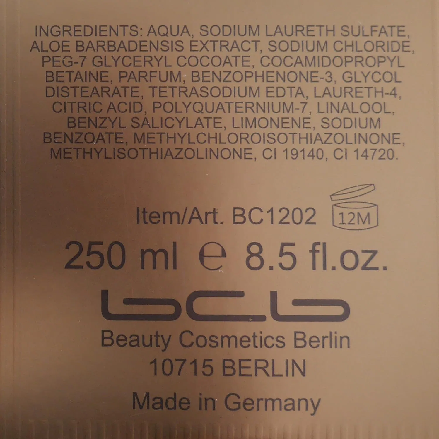 Гель для душа BCB с алоэ вера, 250 мл Beauty Cosmetics Berlin — фото 2