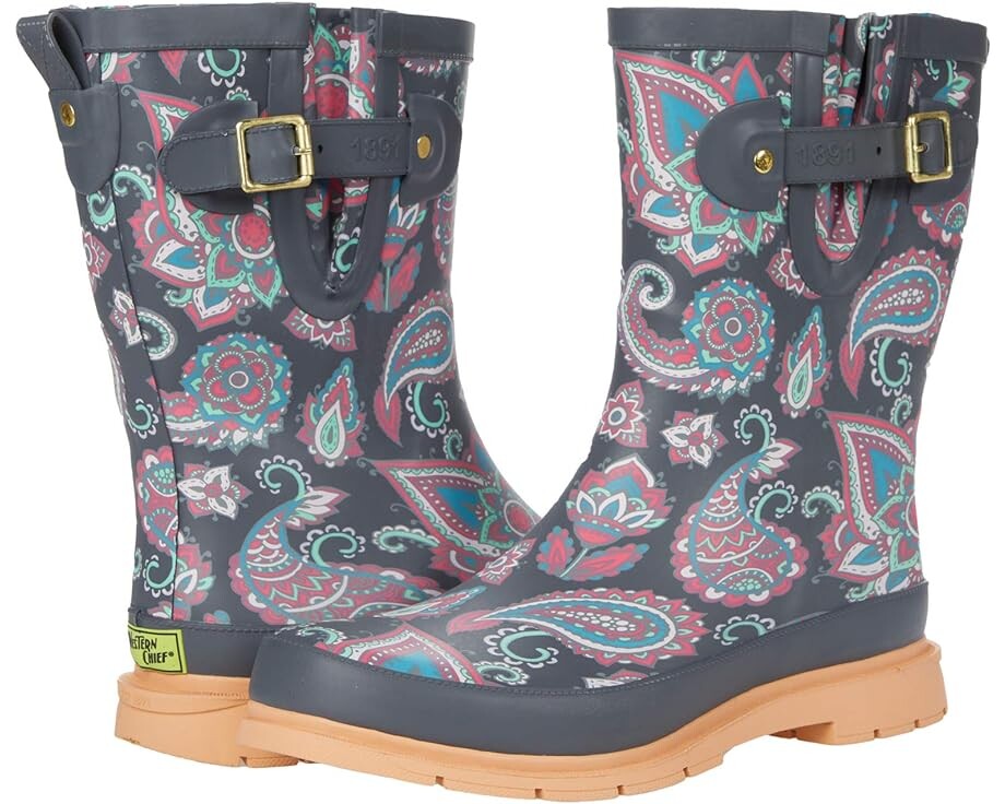 

Ботинки Western Chief Waterproof Mid Rain Boot, цвет Paisley Pop