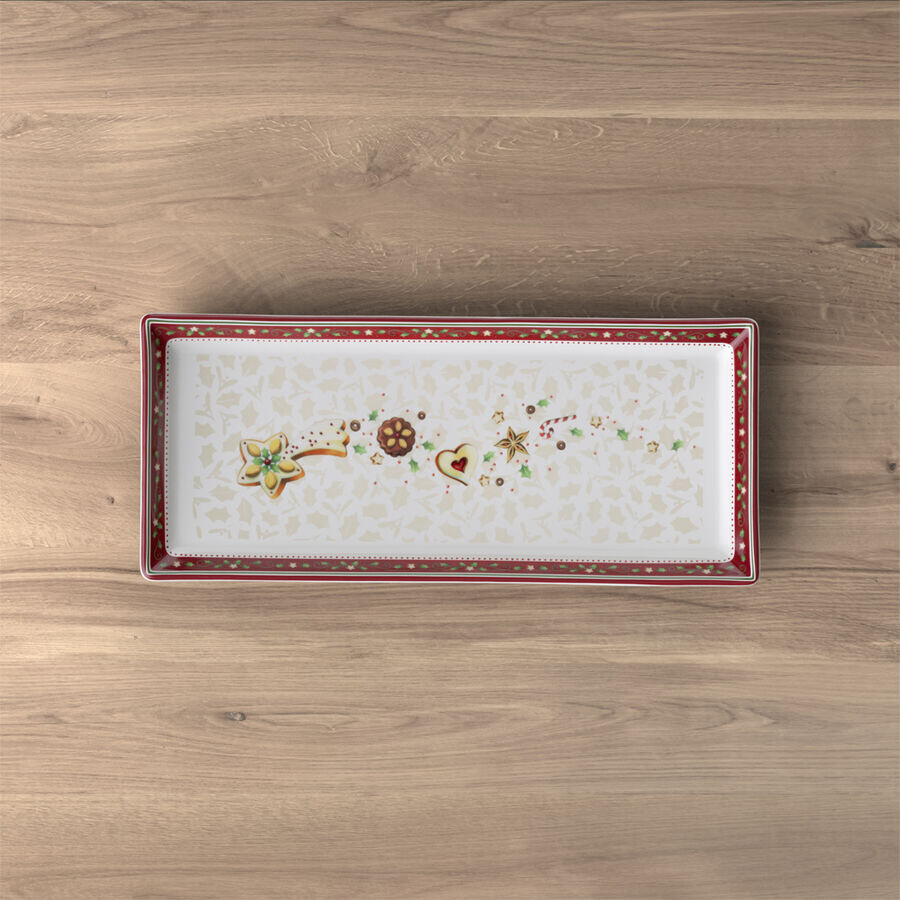 

Прямоугольная тарелка для торта Winter Bakery Delight Villeroy & Boch, красный/зеленый