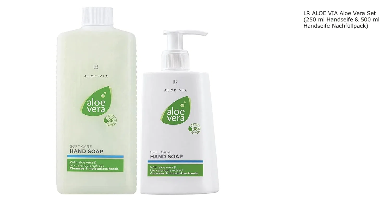 Набор жидкого мыла для рук 1a LR AloeVera (250 мл и 500 мл) Bizzico