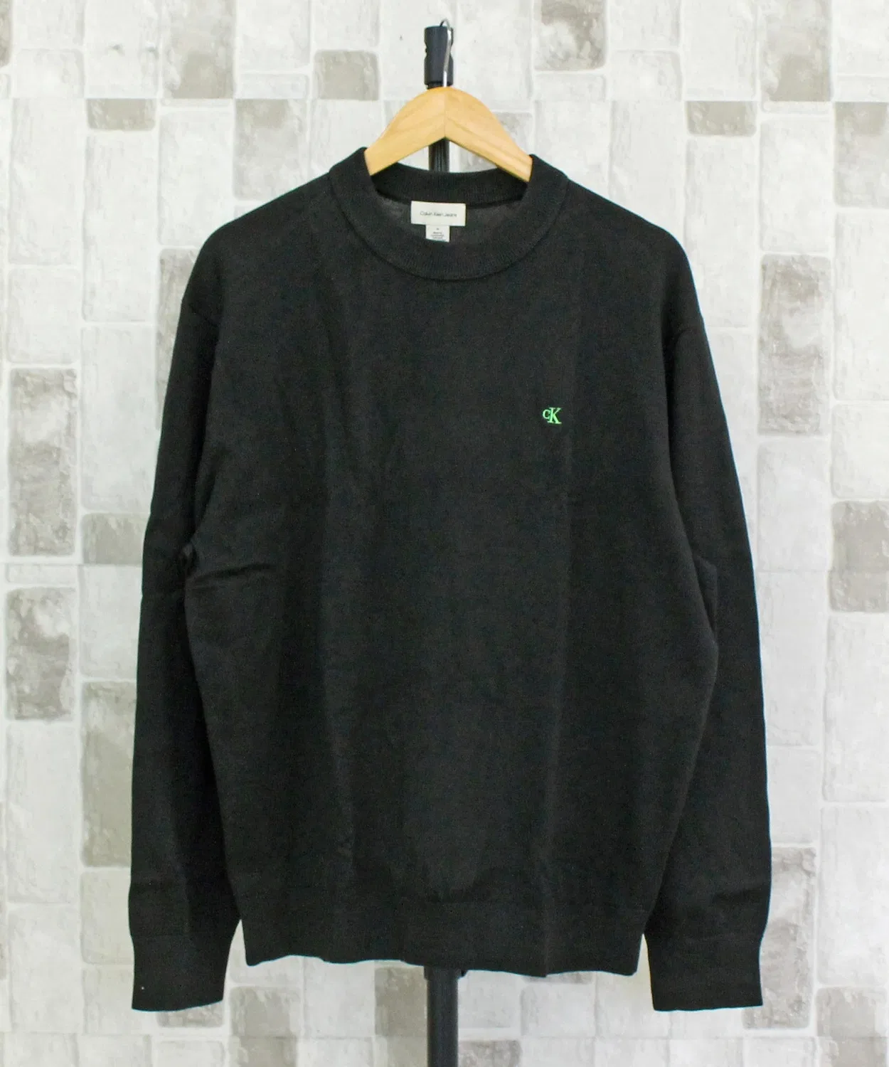Свитер Calvin Klein Easy Fit Crewneck хлопковый чёрный