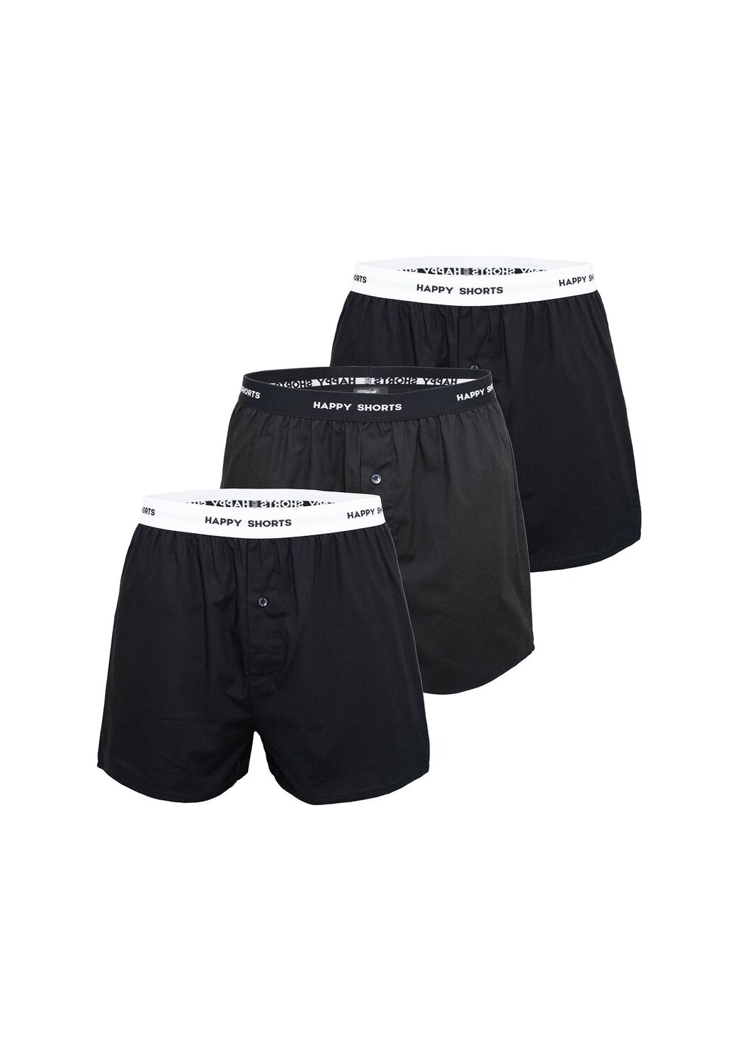 

Боксерский микс HAPPY SHORTS, цвет Solid Black Herren