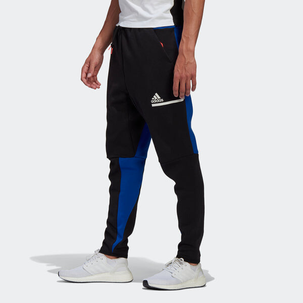 Спортивные штаны adidas Sports Casual Long Pants Black Blue Colorblock, черный — фото 3
