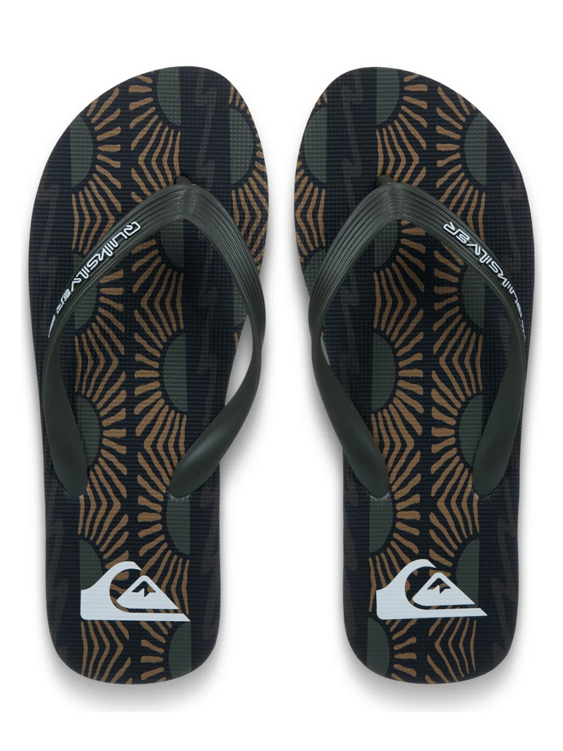 Сандалии с Т-образным ремешком 'Molokai Art' Quiksilver, Dark Green — фото 4